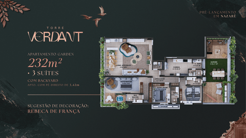 Apartamento Garden à venda em Belém, Nazaré, com 3 suítes, com 231.82 m², EDIFÍCIO TORRE VERDANT