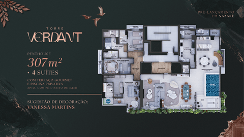 Apartamento com Terraço à venda em Belém, Nazaré, com 4 suítes, com 288.01 m²